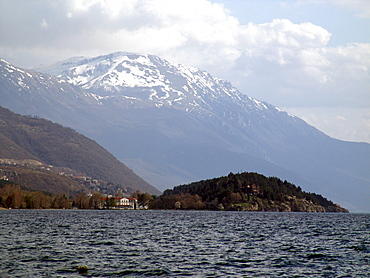 Macedonia (the former yugoslav republic of macedonia, fyrm) lake ohrid viewed from the town of ohrid