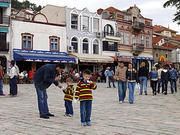 Macedonia (the former yugoslav republic of macedonia, fyrm) the town of ohrid on the shore of lake ohrid