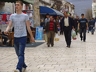 Macedonia (the former yugoslav republic of macedonia, fyrm) street scene, struga