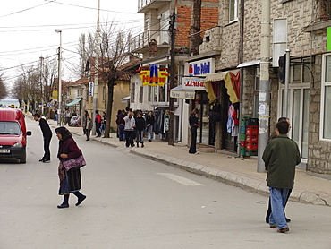 Macedonia (the former yugoslav republic of macedonia, fyrm) street scene, struga