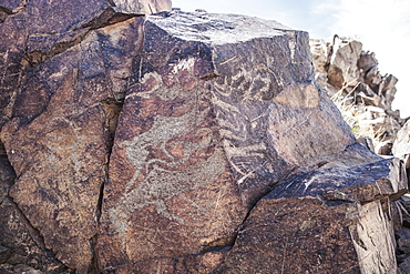 Deer stones (also known as reindeer stones), ancient megaliths carved with symbols found largely in Siberia and Mongolia, Mongolia, Central Asia, Asia