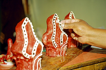 In month of november before full moon a sacred ceremony is held in various monasteries throughout himalayas by traditional healers known as amchis. They call down spiritual deities to bless medicine. Amchis making torma, a ritual food offering. India