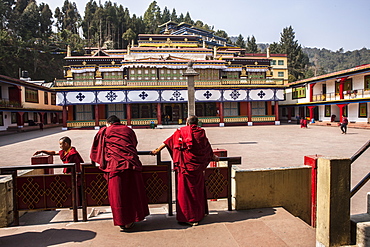 Rumtek Monastery (Dharmachakra Centre) founded by Wangchuk Dorje, 9th Karmapa Lama, Sikkim, India, Asia