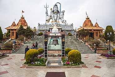 The 87 feet high statue of Lord Shiva in the sitting posture at Solophok Hill. Solophok Chardham, Namchi, Sikkim, India, Asia