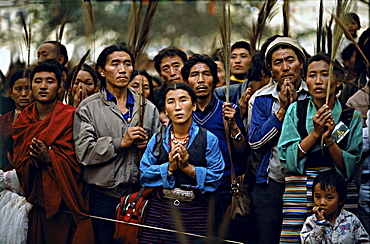 Receiving kalachakra initiation in sarnath, india