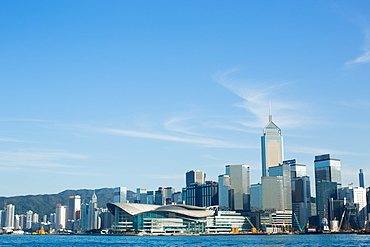 Hong Kong skyline taken from Kowloon, Hong Kong, China, Asia