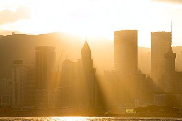 Hong Kong skyline, Hong Kong, China, Asia