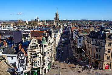 View of Oxford from Carfax Tower, Oxford, Oxfordshire, England, United Kingdom, Europe