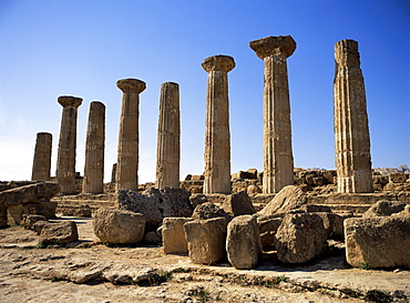 Temple of Heracles (Hercules), dating from 500 BC, Agrigento, Sicily, Italy, Europe