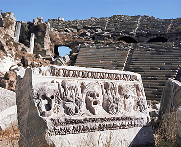 Roman Amphitheatre, Side, Anatolia, Turkey, Asia Minor, Eurasia