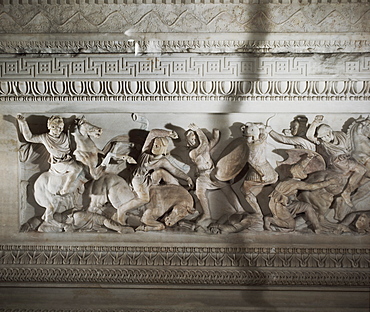 Detail of the sarcophagus of Alexander the Great, Istanbul Museum, Turkey, Europe, Eurasia