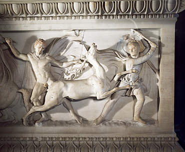 Detail of the sarcophagus of Alexander the Great, Istanbul Museum, Turkey, Europe, Eurasia