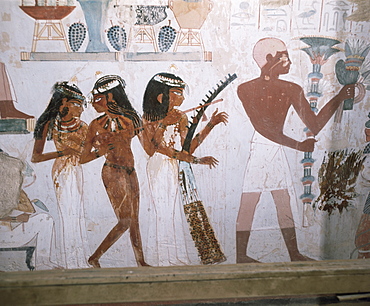 Tomb of Nakht, Valley of the Nobles, Thebes, UNESCO World Heritage Site, Egypt, North Africa, Africa