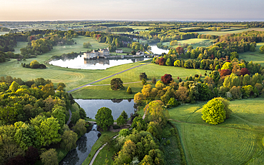 Leeds Castle at sunrise, Kent, England, United Kingdom