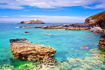 Godrevy Lighthouse, Cornwall, England, United Kingdom, Europe