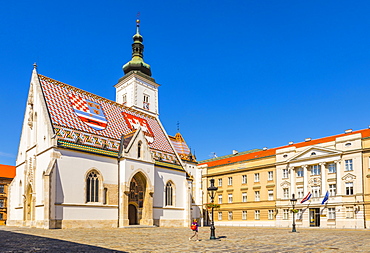 St. Mark's church on Market Square, Government Quarter, Upper Town, Zagreb, Croatia, Europe