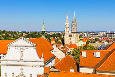 View of Cathedral of the Assumption of the Blessed Virgin Mary, Zagreb, Croatia, Europe