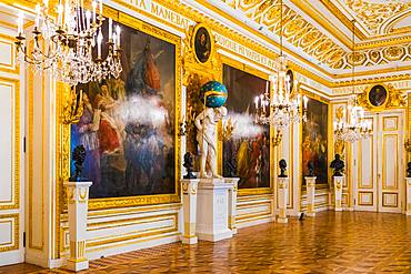 Statue of Chronos by Jakub Monaldi in the The Knights Hall, Royal Castle in Castle Square, Old Town, Warsaw, Poland, Europe
