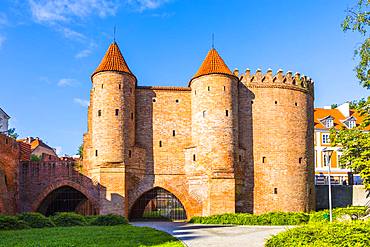 Warsaw Barbican, Old Town, UNESCO World Heritage Site, Warsaw, Poland, Europe