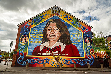 Bobby Sands Nationalist Mural, Belfast, Ulster, Northern Ireland, United Kingdom, Europe