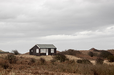 Beach huts, Embleton Bay, Northumberland, England, United Kingdom, Europe