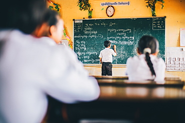 Primary school, Pong Teuk, Cambodia, Indochina, Southeast Asia, Asia