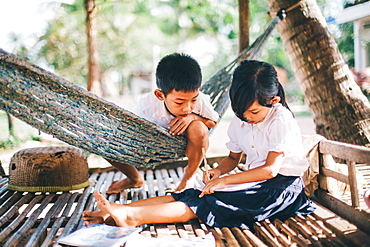 Primary school, Pong Teuk, Cambodia, Indochina, Southeast Asia, Asia