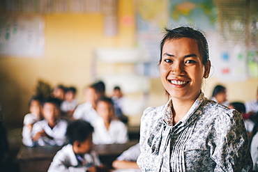 Primary school, Pong Teuk, Cambodia, Indochina, Southeast Asia, Asia