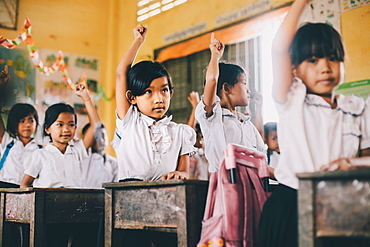 Primary school, Pong Teuk, Cambodia, Indochina, Southeast Asia, Asia