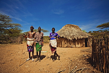 Maasai village, Kenya, East Africa, Africa