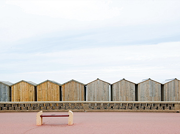 Beach huts, Calais, Nord-Pas de Calais, France, Europe