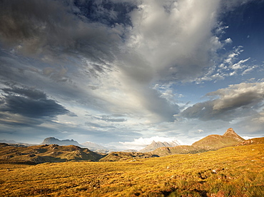 The mountains of Assynt, Sutherland in the Highlands of Scotland, United Kingdom, Europe