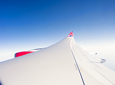 Airline wing tips with UK Union flag livery, United Kingdom, Europe