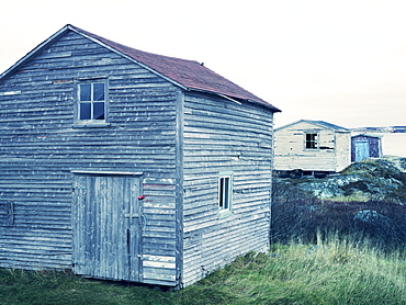 Fishing huts, Fogo Island, Newfoundland, Canada, North America