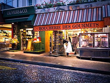 Butcher in Montmartre, Paris, France, Europe