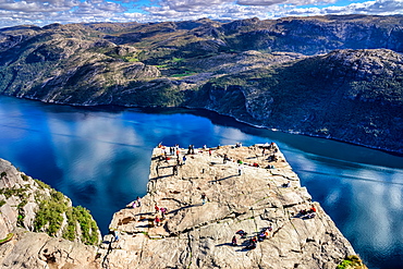 Pulpit Rock, Lysefjord view, Stavanger, Norway, Scandinavia, Europe