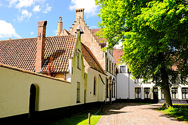 Begijnhof (Beguinage), Order of St. Benedict Convent, UNESCO World Heritage Site, Bruges, Belgium, Europe