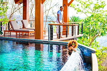 Couple enjoying the private villa at The Four Seasons Guanacaste, Costa Rica, Central America