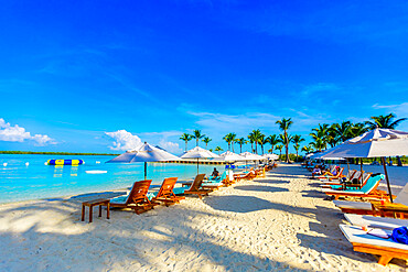 The beach at Blue Haven Resort, Providenciales, Turks and Caicos Islands, Atlantic, Central America