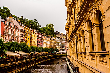 The village of Karlovy Vary, Bohemia, Czech Republic, Europe