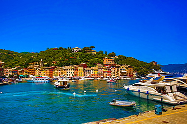 The Italian fishing village of Portofino, Liguria, Italy, Europe