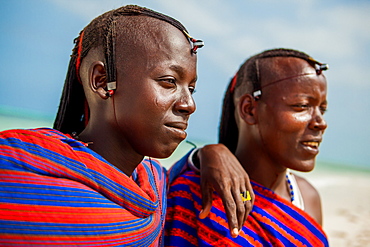 The Two Josephs, Maasai warriors, Zanzibar Island, Tanzania, East Africa, Africa