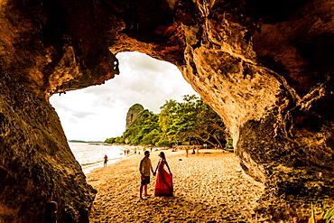 Sunset on Railay Beach in Krabi, Thailand, Southeast Asia, Asia