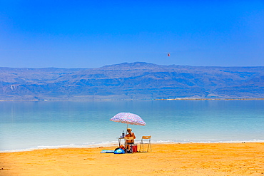 Fun in the Dead Sea in Israel, Middle East