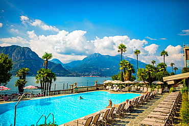 Scenic view from Castello di Rossino, Lake Como, Italian Lakes, Lombardy, Italy, Europe