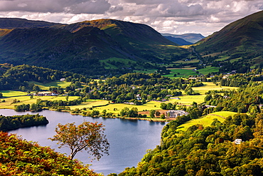 The central fells of the Lake District National Park extending from Loughrigg Terrace and Grasmere to Dunmail Raise, Cumbria, England, United Kingdom, Europe