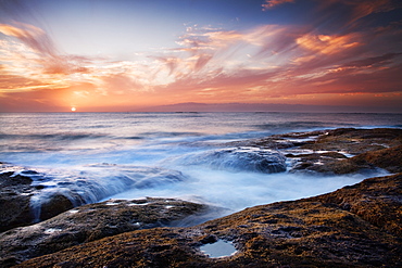 Sunset, western shore of Tenerife in the Canary Islands, Spain, Atlantic, Europe