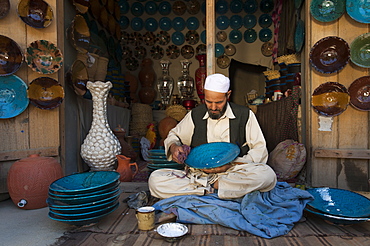 Istalif is famous for its handmade glazed clay pottery, Panjshir Province, Afghanistan, Asia