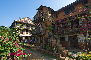 An historical Newari farmhouse in the traditional village of Nuwakot, Langtang Region, Nepal, Asia