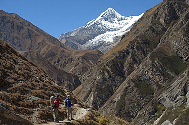 Trekking in the Kagmara valley in Dolpa, a remote region of Nepal, Himalayas, Nepal, Asia